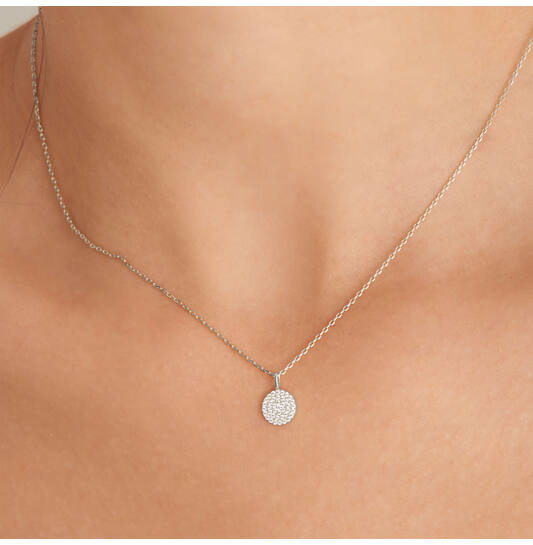  Glam Rock - Necklaces with pendant - Silver / Rhodium plated - Zirconia - 40cm